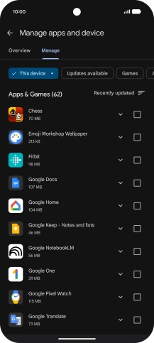 Press the required app.