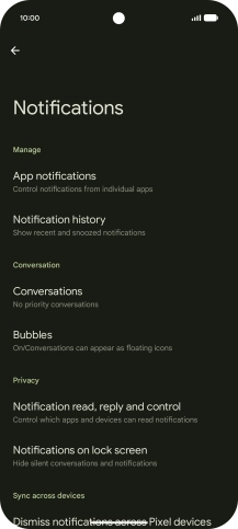 Press App notifications.