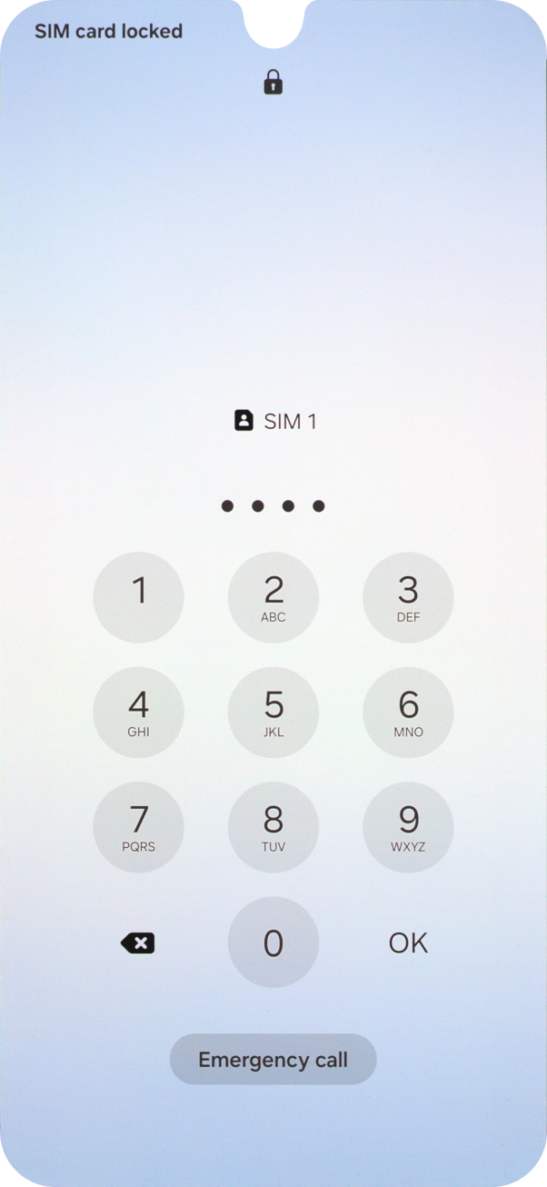 If your SIM is locked, key in your PIN and press OK.