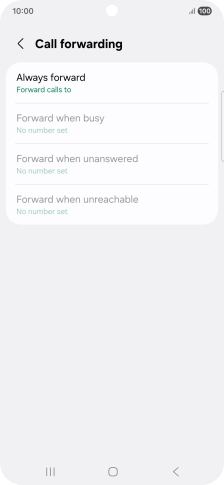 Press the required divert type.