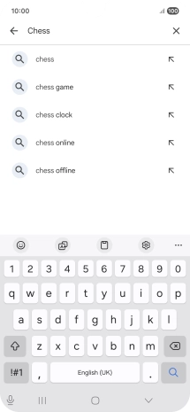 Key in the name or subject of the required app and press the search icon.