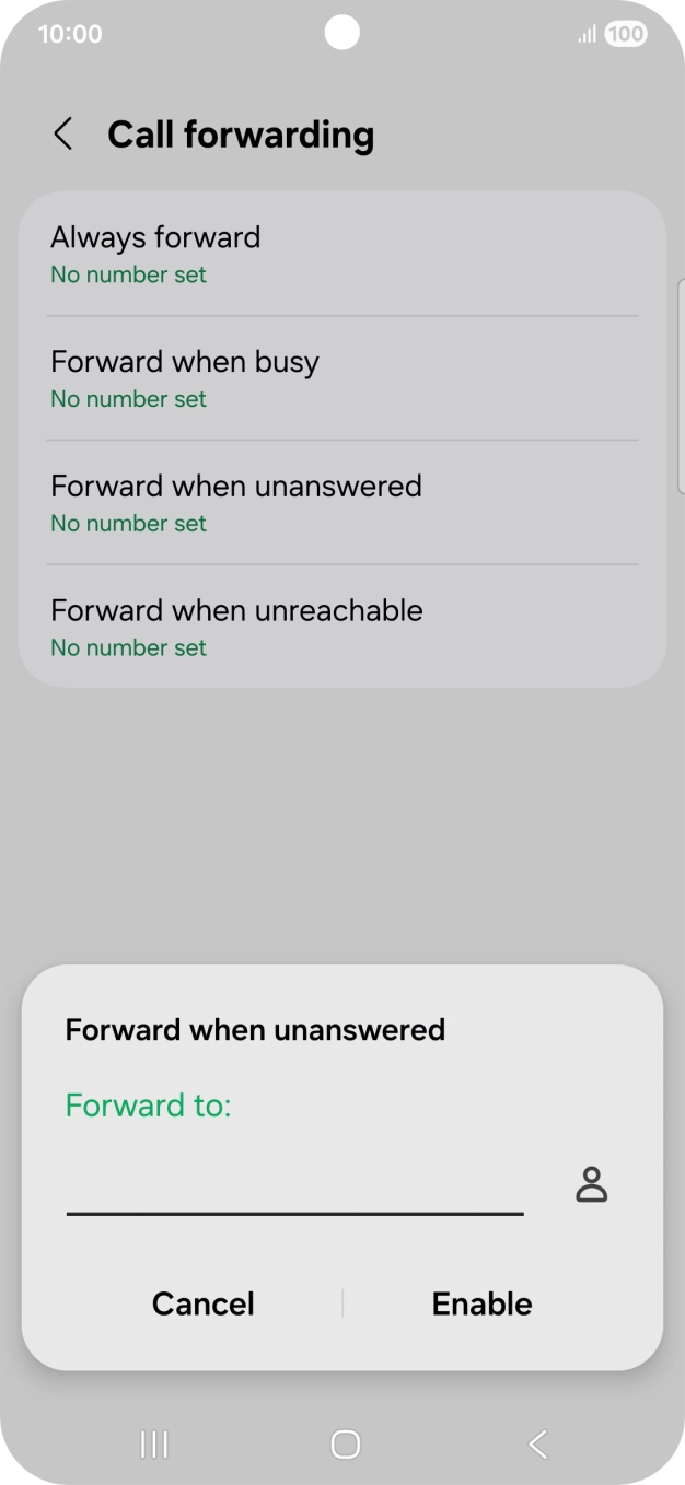 Key in +61101 and press Enable.