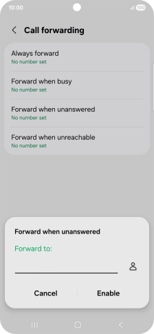 Key in +61101 and press Enable.