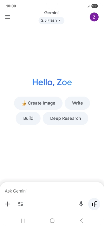Press the profile icon.