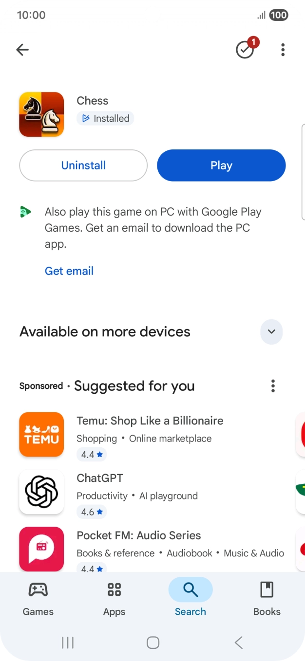 Press the Home key to return to the home screen.