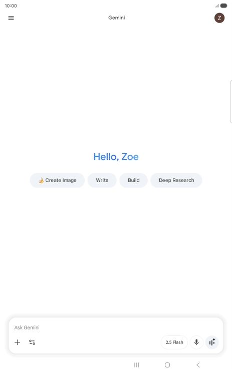 Press the profile icon.