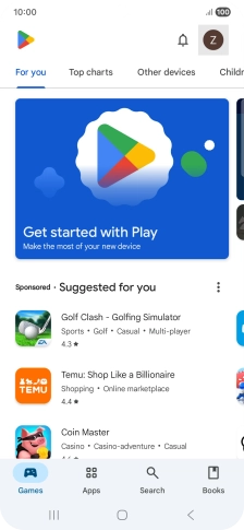 Press the profile icon.