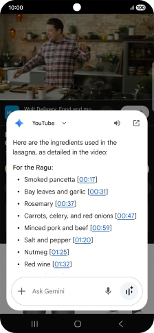 The answer from Gemini to your question is displayed.