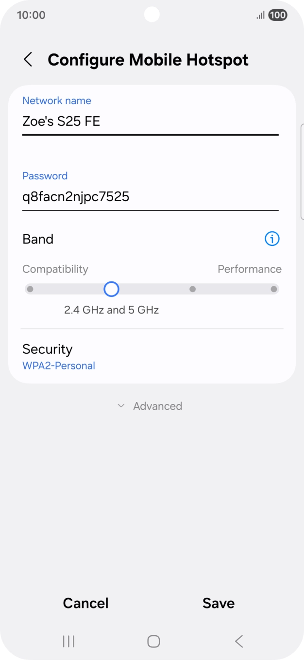 Press the field below 