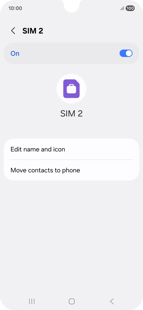 Press the indicator to turn use of the service on or off.