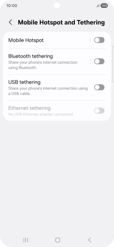 Press Mobile Hotspot.