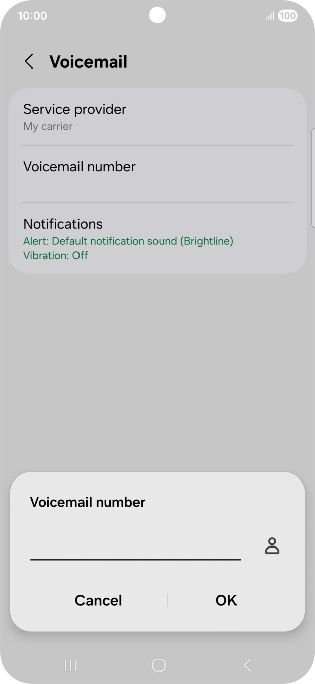 Key in +61101 and press OK.