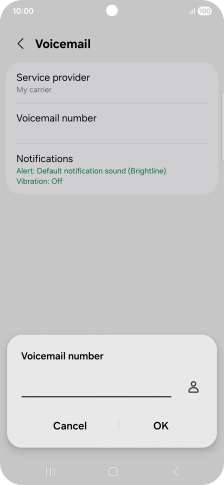 Key in +61101 and press OK.