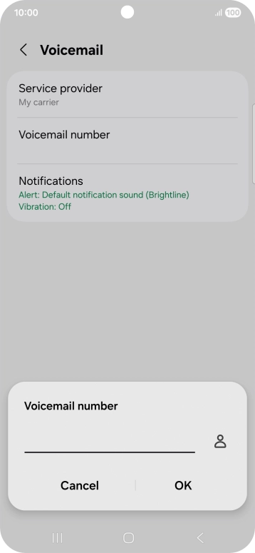 Key in +61101 and press OK.