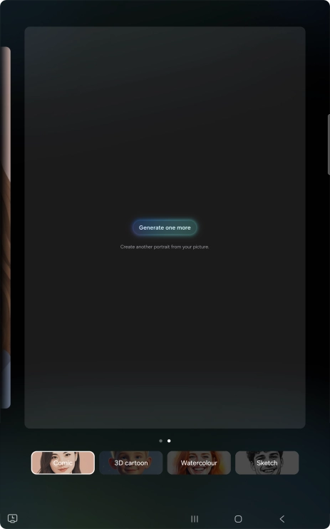 Press Generate one more to generate a new photo suggestion.