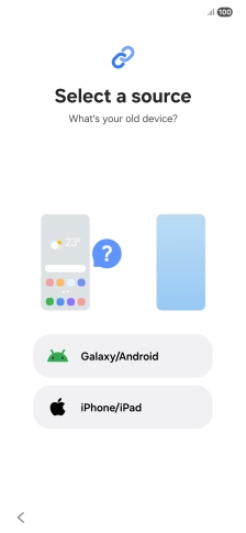 Press the required setting and follow the instructions on the screen to transfer the content from another phone. Press the required setting and follow the instructions on the screen to transfer the content from another phone.