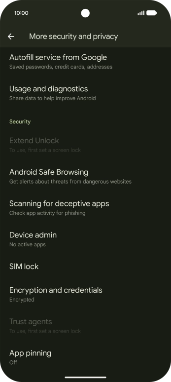 Press SIM lock.