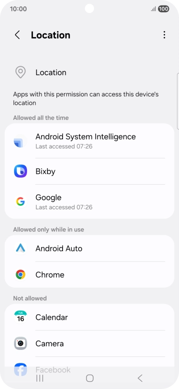 Press the required app.