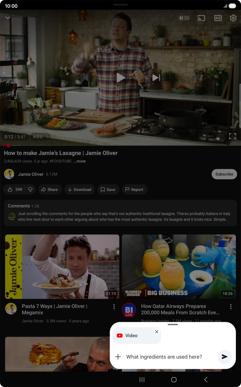 Follow the instructions on the screen to type or speak the required question for the video.