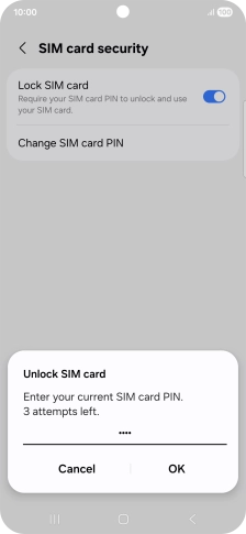Key in your PIN and press OK.