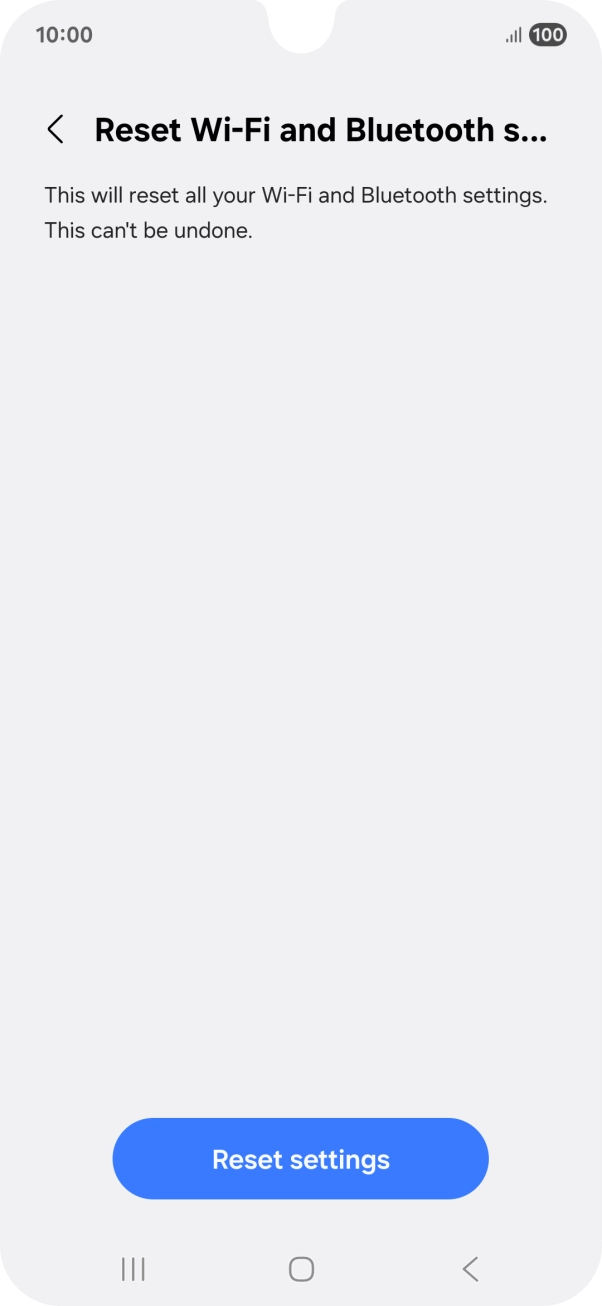 Press Reset settings.
