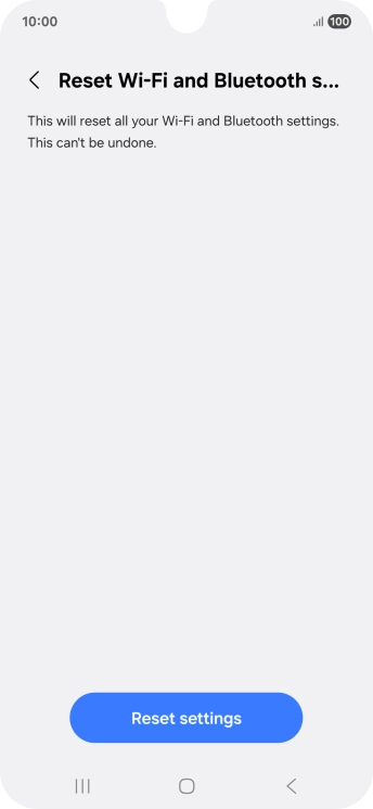 Press Reset settings.