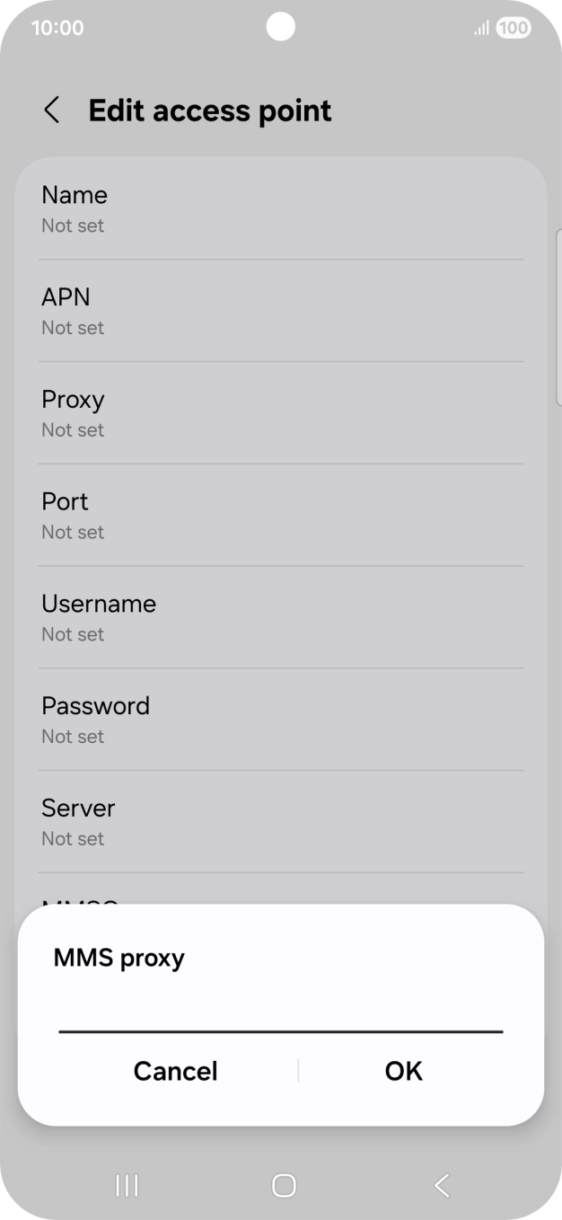 Key in 10.1.1.180 and press OK.