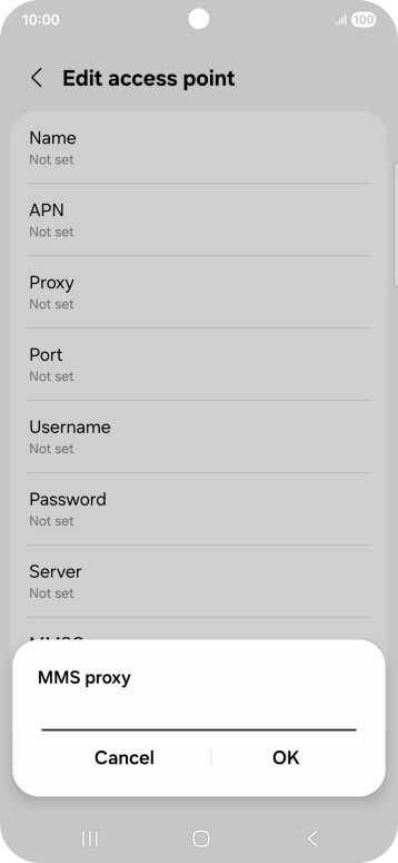 Key in 10.1.1.180 and press OK.