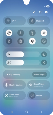 Press the settings icon.