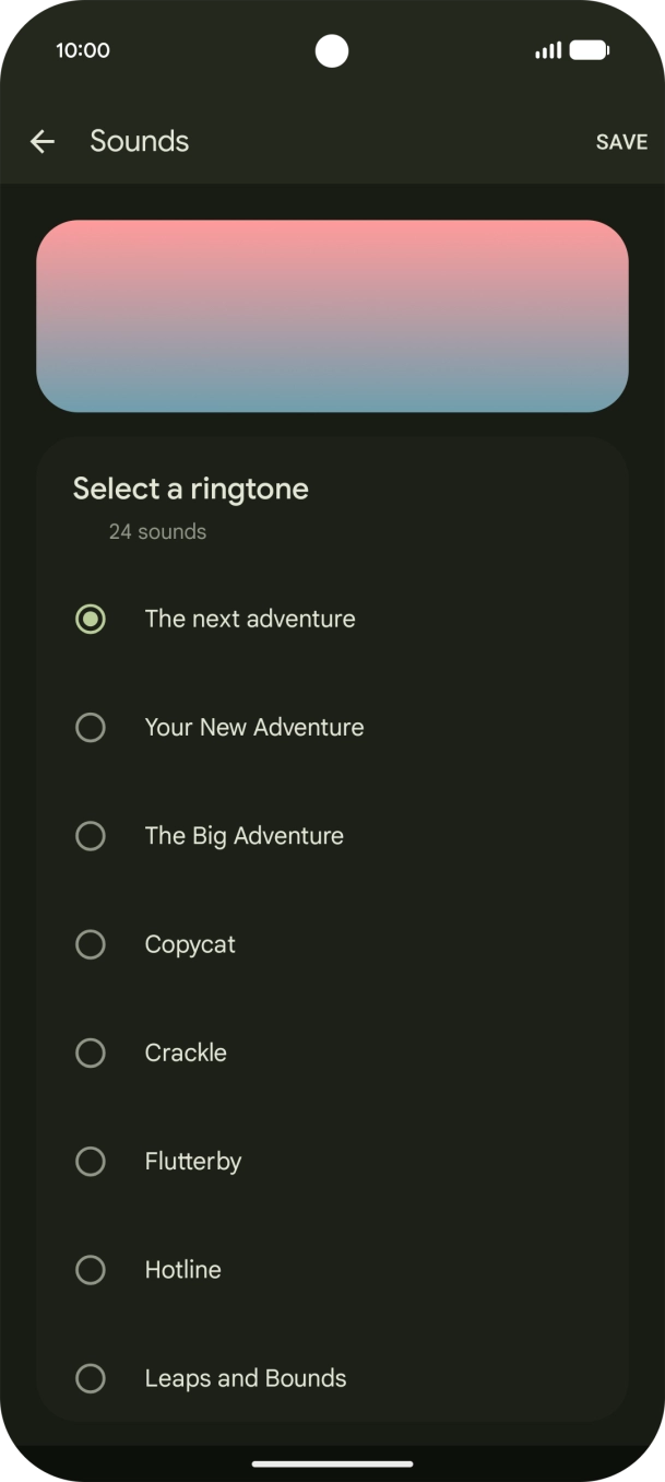 Press the required ringtones to hear them.