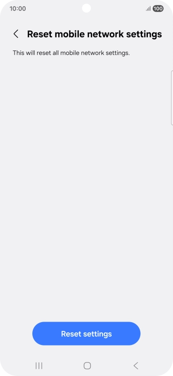 Press Reset settings.