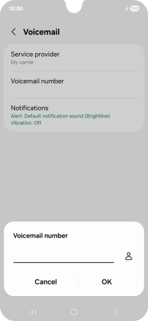 Key in +61101 and press OK.