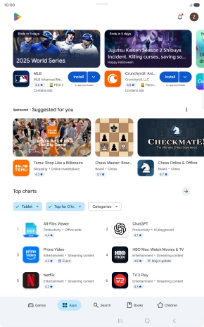 Press the profile icon.