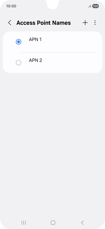 Press the field next to the data connection to activate it. Press the field next to the data connection to activate it.