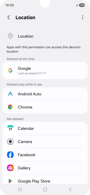 Press the required app. Press the required app.