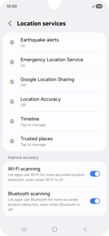 Press Location Accuracy. Press Location Accuracy.