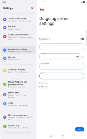 Press the drop down list below 