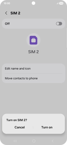 If you turn on use of the service, press Turn on.