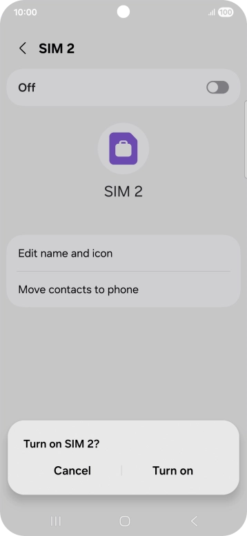If you turn on use of the service, press Turn on.