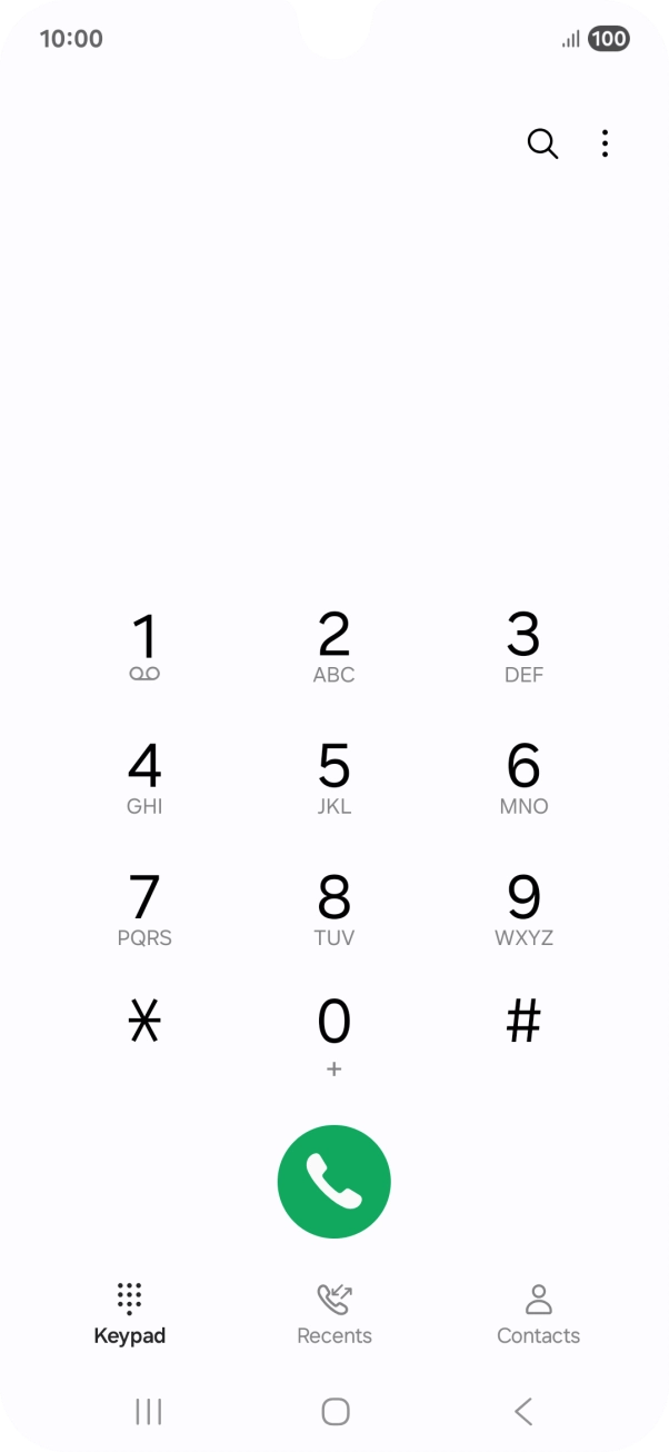 Press the menu icon.