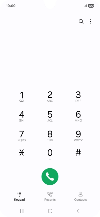 Press the menu icon.