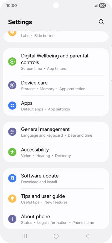 Press Accessibility.