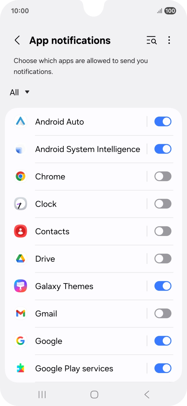 Press the drop down list.