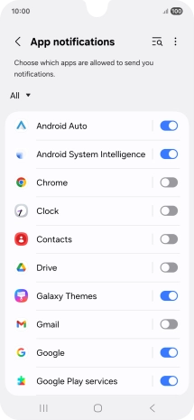 Press the drop down list.