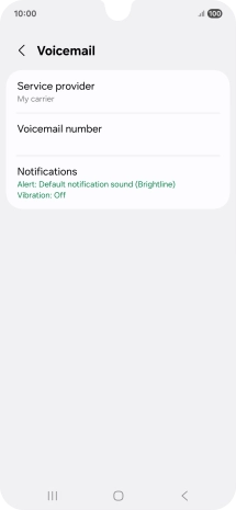 Press Voicemail number.