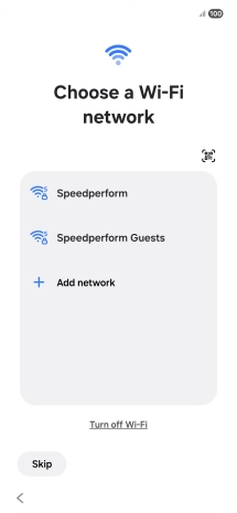 Press the required Wi-Fi network.