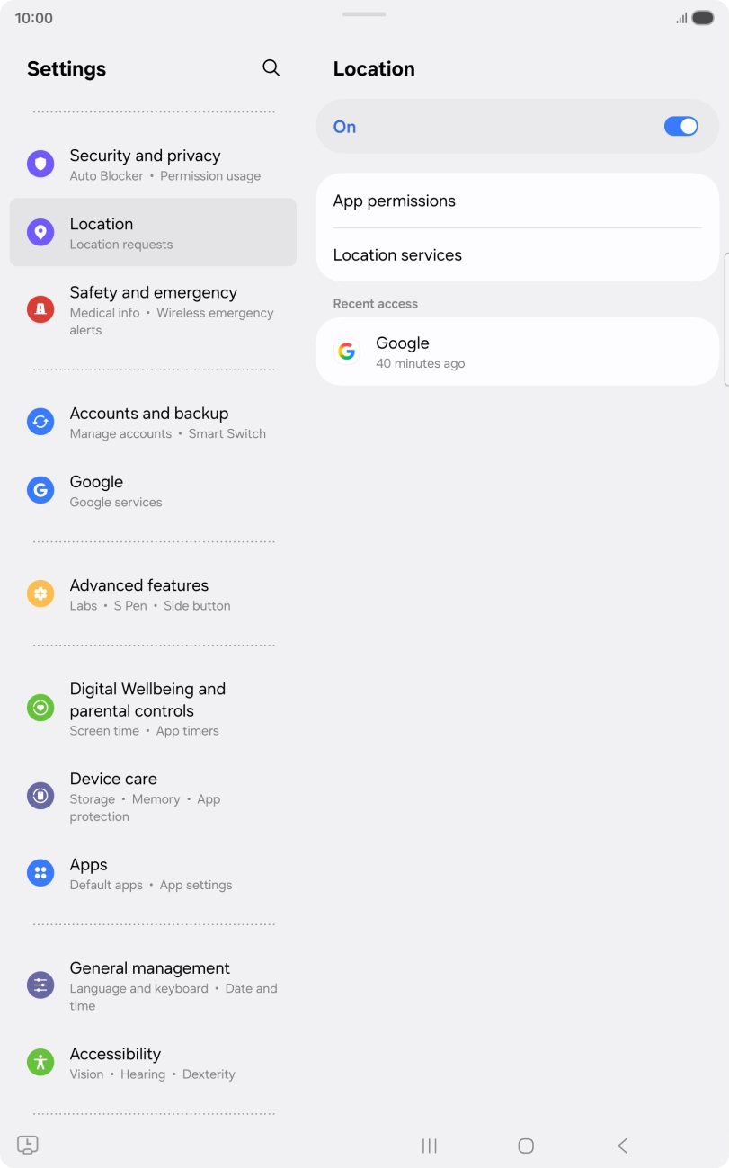 Press App permissions. Press App permissions.