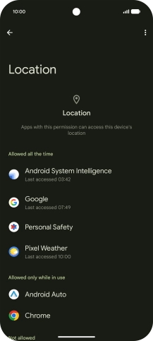 Press the required app. Press the required app.