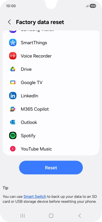 Press Reset. Press Reset.