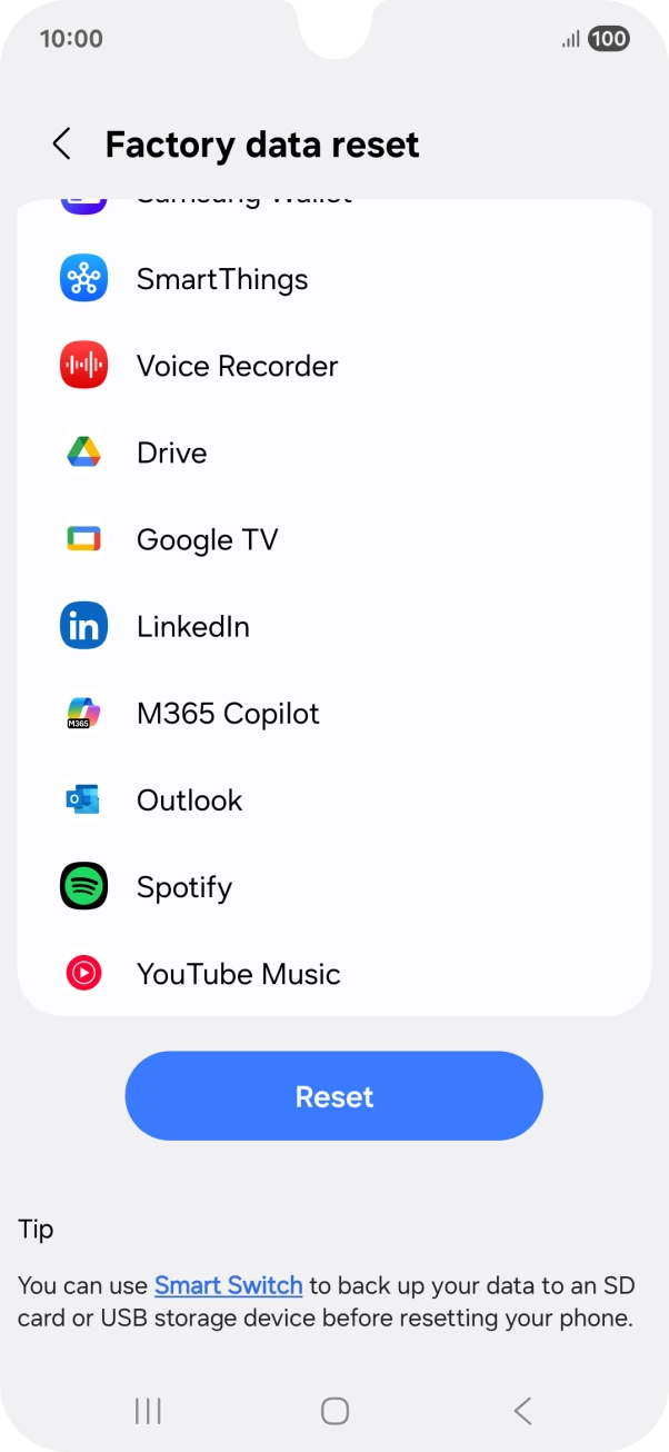 Press Reset. Press Reset.